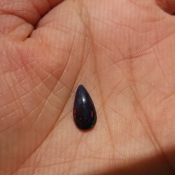 Black Opal rough, Ethiopian fire opal raw, natural opal  Traded 4ct tear drop natural black opal loose stone